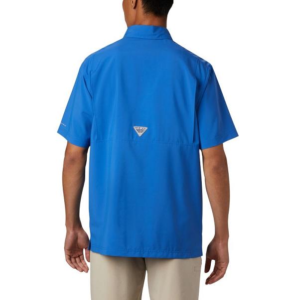 Columbia PFG Grander Marlin Shirts Blue For Men's NZ29345 New Zealand